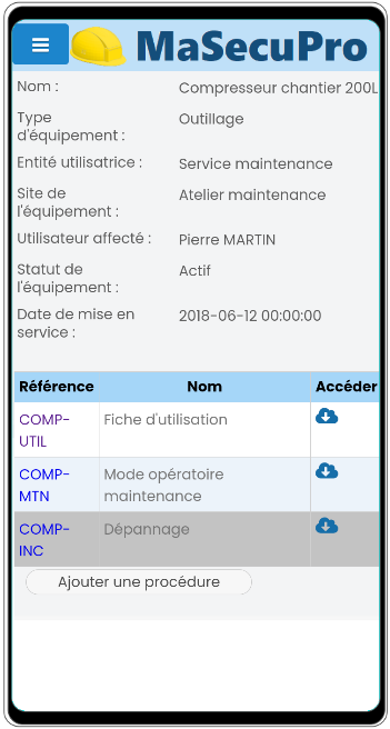 Vos procédures disponibles dans MaSecuPro-pp