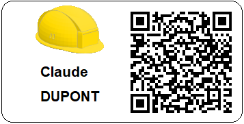 QR Code d'accès au titre d'habilitations Copie d'écran du module de gestion des habilitations de MaSecuPro-pp